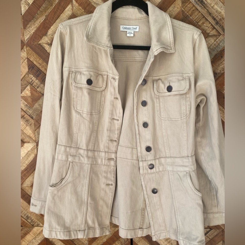 Coldwater Creek Women's Beige Utility Jacket